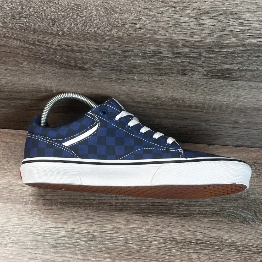 Vans Seldan Sneakers Mens 11.5 Tonal Check Dress Blues Checkerboard Street NEW